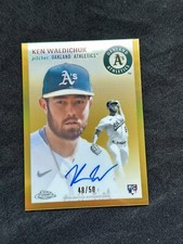 2023 Topps Chrome Platinum Ken Waldichuk gold refractor Auto RC Rookie #48/50