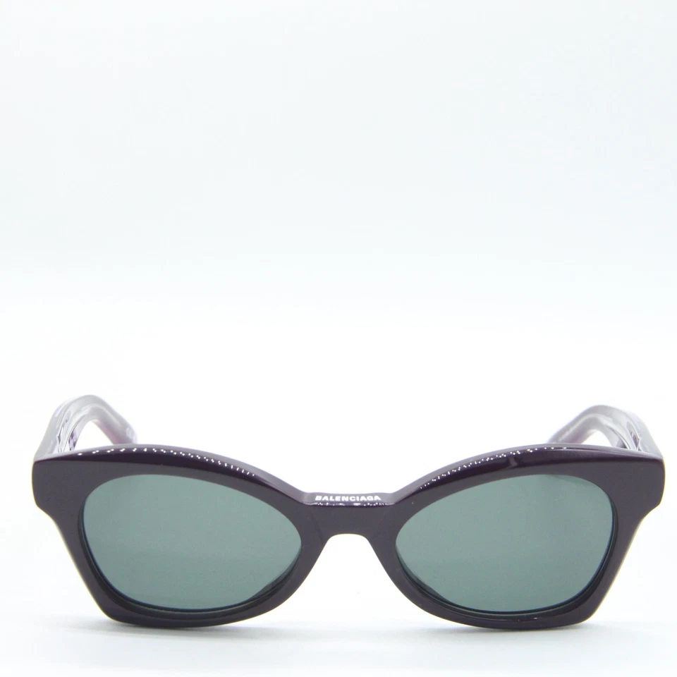 NUEVAS GAFAS DE SOL BALENCIAGA BB 0230S 007 VERDE PÚRPURA AUTÉNTICAS 53-20 Foto 2 de 3