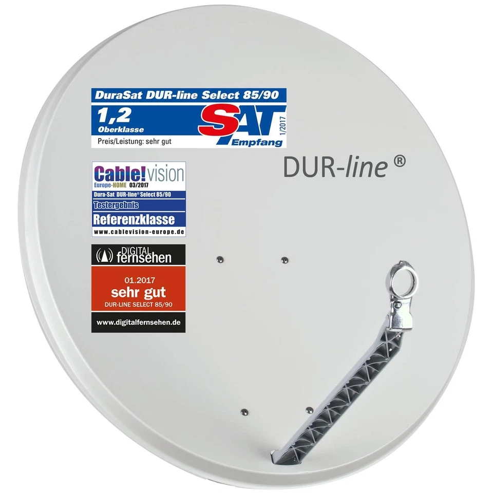 DUR-line Select 85/90cm Aluminium Satelliten-Schüssel Gris Antenne Parabolique