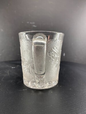 Early American Press Glass Mug aka Rose in snow