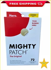 NEW Hero Cosmetics Mighty Patch Original Blemish Acne Treatment - 72 Ct