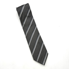 George Black and White Tie Check and Diagonal Stripes Pattern