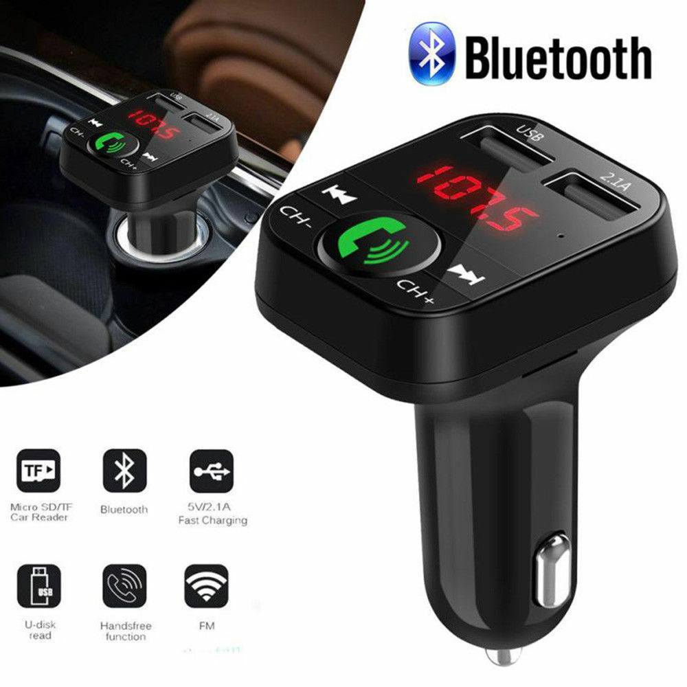 In-Car Bluetooth Hands Free MP3 Player/Phone to Radio FM Transmitter  Adapter new