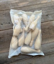 Set of 10 Unfinished Small Wooden Bowling Pins, 5 Inch Tall, 1-1/2 Inch Wide