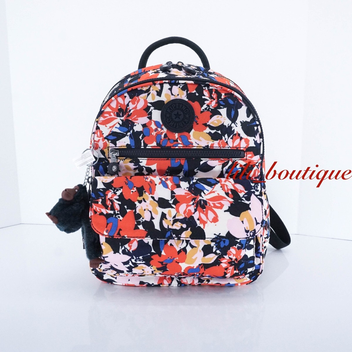 NWT Kipling KI0307 Rose Small Backpack Travel Bag Polyester  display picture 1