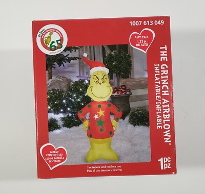 New Gemmy 4' Dr. Seuss HOW THE GRINCH STOLE CHRISTMAS Airblown Inflatable       