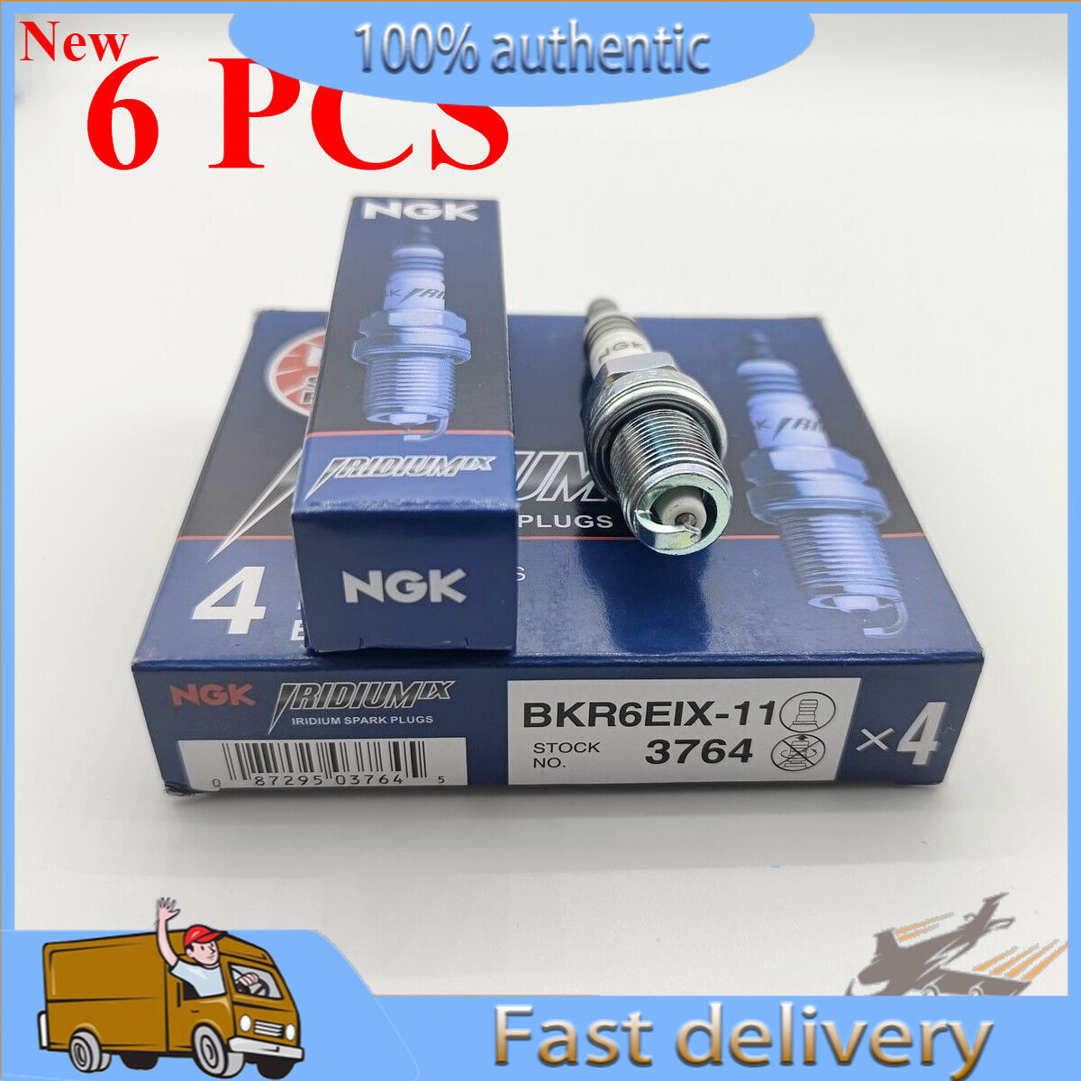 6PC  ngk Spark Plugs Iridium IX BKR6EIX11 NEW Set  3764 FOR 3764