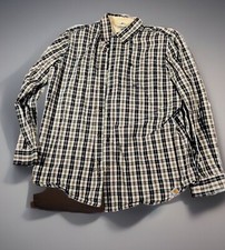 Vintage Carhartt Brown Button Shirt Men  s L Long Sleeve Heavy Duty Workwear