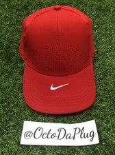 Nike Aerobill Strapback Center Swoosh Red Hat CU6473-657 Unisex