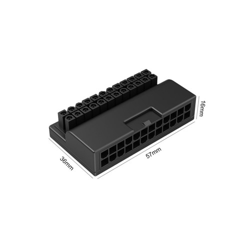 90 Degree ATX 24Pin Female to Male Connector Prolonged Plastic Power Adapter r - Picture 7 of 18