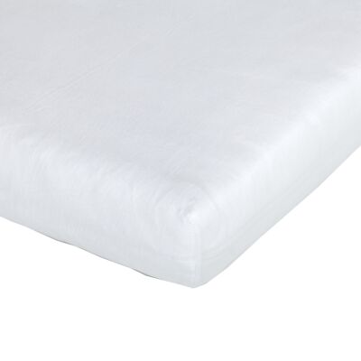 Träumeland Spannbetttuch für Babymatratze Tencel weiß 60x120 / 70x140 TOP