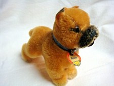 VINTAGE STEIFF BOXER DOG w/ Collar Tag