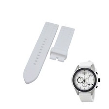 AX1225 22mm White Rubber Watch Strap For Armani Exchange
