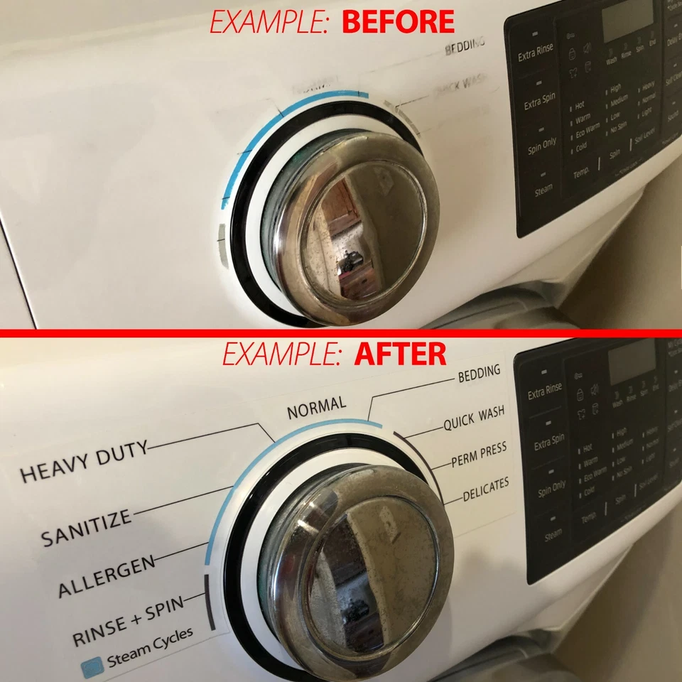 Samsung Washer Sticker Label - for Model WF42H5400AW Control Panel - Waterproof  - Image 3 of 4