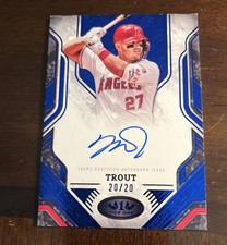 2025 Topps Tier One Mike Trout Prime Performers on Card Auto #20/20 Blue