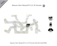 Bitspower Silver Shining F/F G- 1/4 Dual Rotary 90  Extender Bp-90DIG
