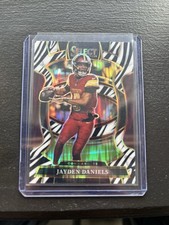 Panini Select 2025 Jayden Daniels #88 Zebra Prizm Shock Concourse Commanders