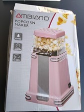 AMBIANO Popcorn Maker Fettfrei Heißluft Salziges Süßes Popcorn 900 W