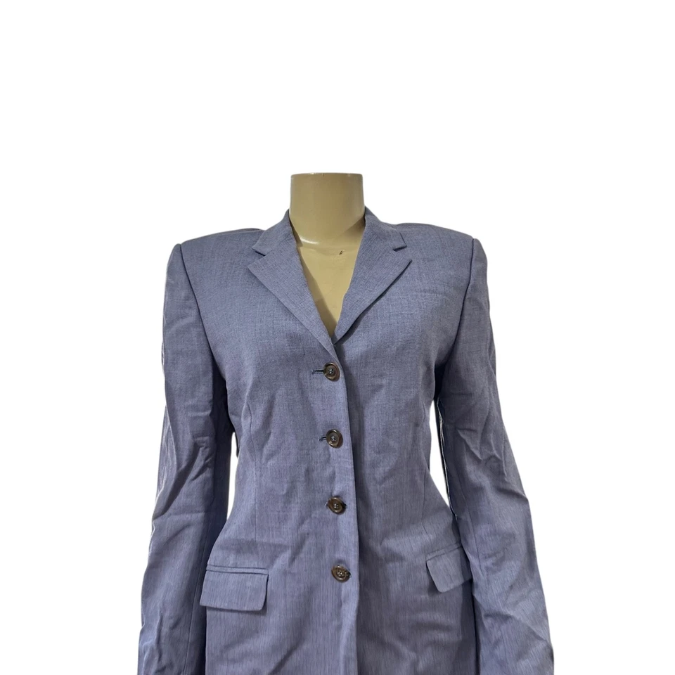 Piazza Sempione Womens Wool Blend Blazer Jacket Size IT 44 Quiet Luxury 80s - Image 3 of 4