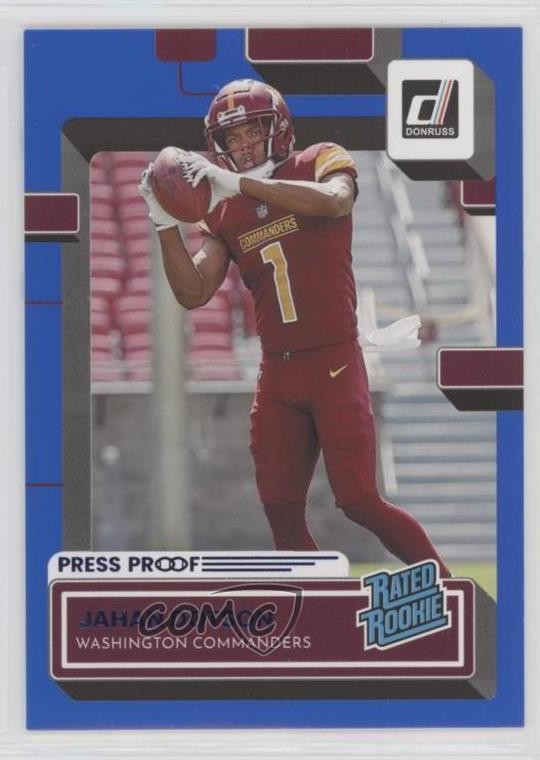 2022 Panini Donruss Rated Press Proof Blue Jahan Dotson #310 Rookie RC uk2