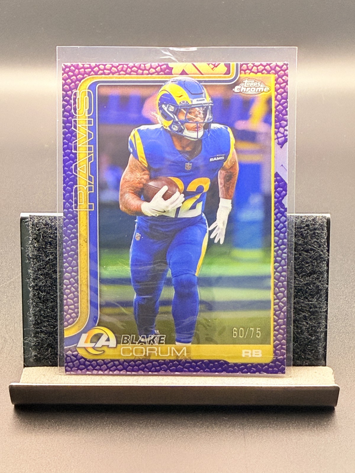 Blake Corum Football Leather Purple NUMBERED #/75 2025 Topps Chrome