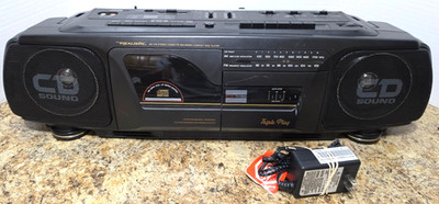 Vintage Realistic AM/FM Stereo Cassette Recorder Boombox With A CD Player Works
