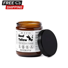 Beef Tallow for Skin 8 OZ - Suitable for Sensitive Skin, Grass Fed Tallow Deep
