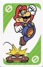 Super Mario UNO Card Mario Jumping on Goomba Nintendo Trading Card