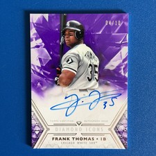 2018 TOPPS DIAMOND ICONS FRANK THOMAS ON-CARD AUTO PURPLE 04/10 WHITE SOX