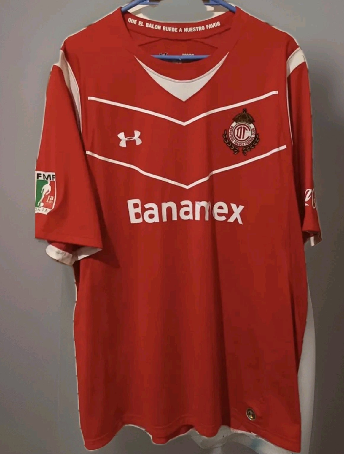 Deportivo Toluca FC Jersey Men's 2011 UNDER-ARMOURLIGA MX LARGE