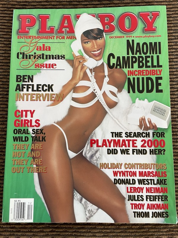 Playboy Magazine December 1999 Naomi Campbell Christmas Interview Ben Affleck