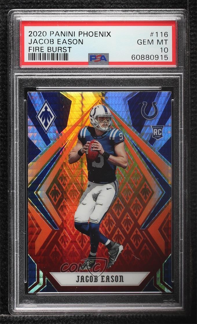 2020 Panini Phoenix Rookies Fanatics Fire Burst Jacob Eason #116 Rookie RC 0i76