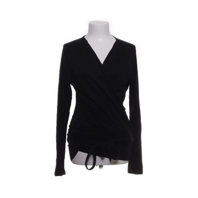Me&i, Wickelbluse, Größe: M, Schwarz, Baumwolle/Modal, Einfarbig, Damen #GFf