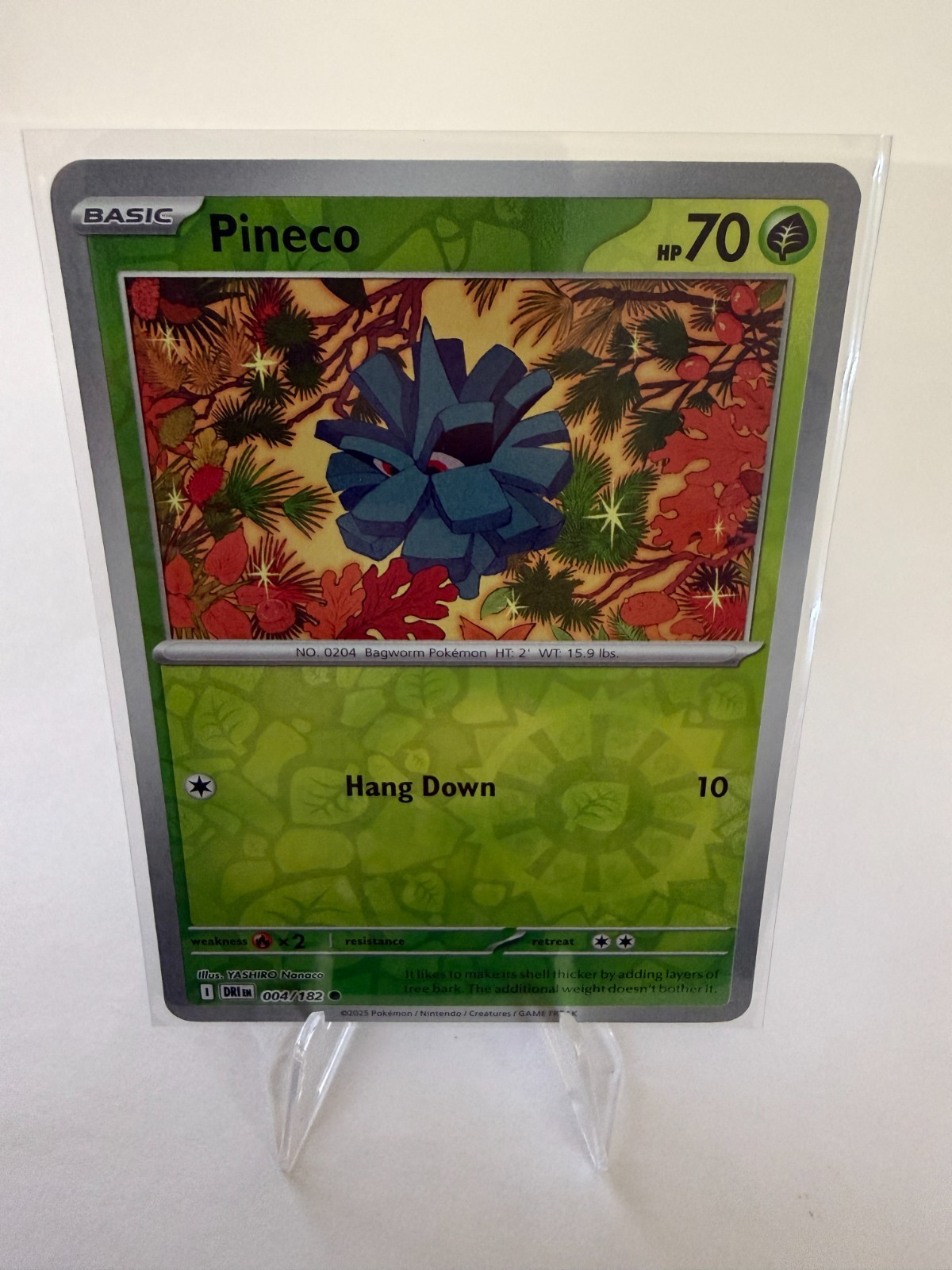 Pineco 004/182 Reverse Holo Pokémon Destined Rivals NM