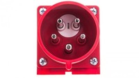 Wtyczka Odbiornikowa (Zwrotnica Faz) 32A 5P 400V Czerwona IP44 7725-6