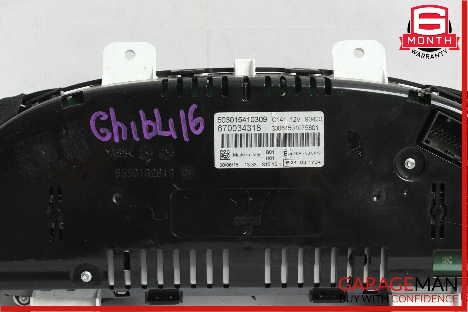 14-17 Maserati Ghibli Speedometer Odometer Instrument Cluster Gauge