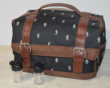 Disney Picnic Time Lunch Box Mickey Mouse Black Leather Straps Shakers