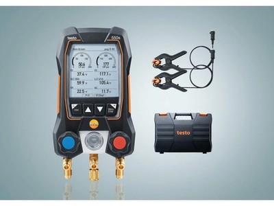 Testo 550s Basic Kit - Digital Manifold with 2 Way Valve, Wired Temperature