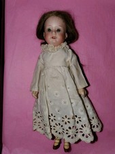 Antique German Armand Marseille 390 Bisque Flapper Body Doll 9" Sleep Blue Eyes