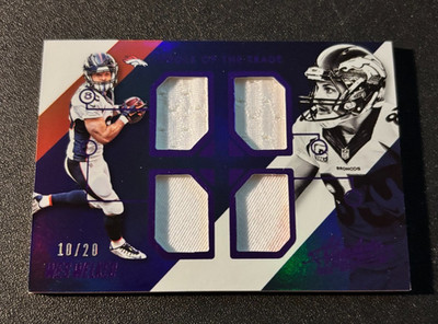 2014 Absolute Wes Welker Tools of the Trade Quad Relic 10/20 Broncos Game Used