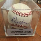 DEL UNSER AUTOGRAPHED BASEBALL World Series Phillies, Expos, Mets,