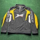 Vintage Ski-Doo Team Jacket Youth Size 10-12  Fleece 1/4 Zip Snowmobile