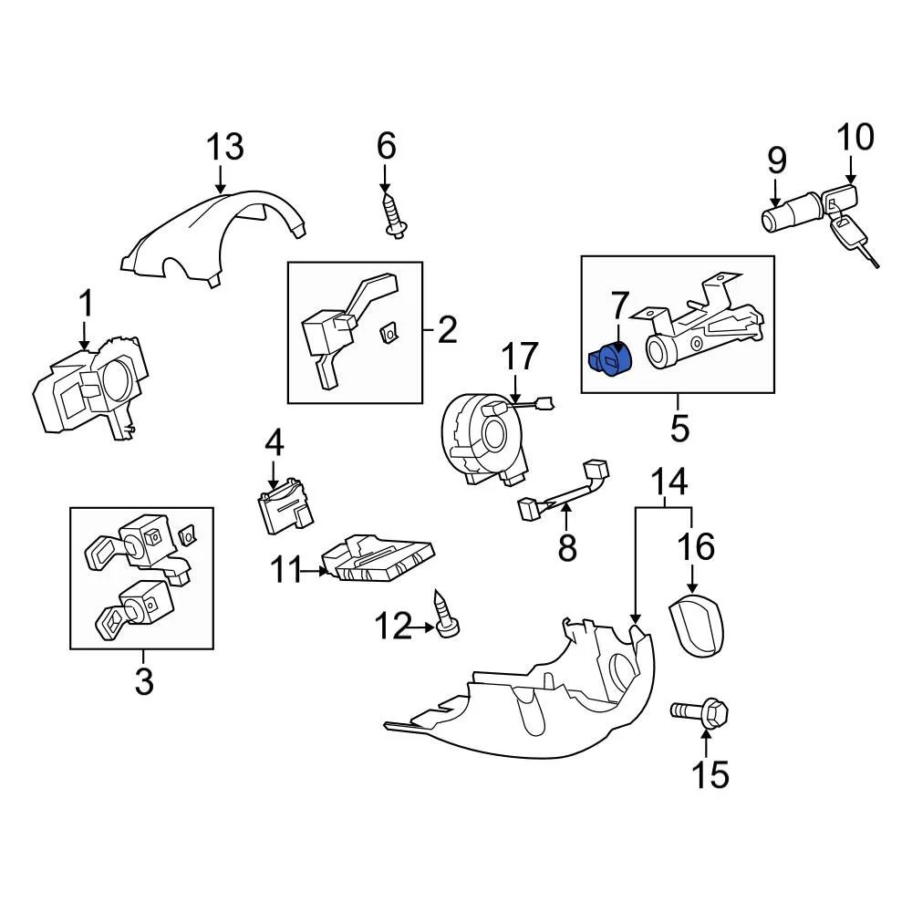 Audi R8 2008-2015 Ignition switch P/N 1K0905849B