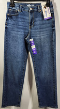 Jordache Jeans Girls 12 Blue High Rise Straight Stretch Denim NEW