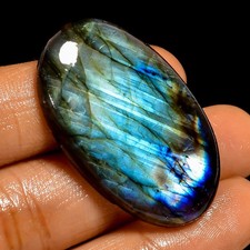 48.5 Ct AAA Natural Labradorite Oval Shape Cabochon Loose Gemstone 38X23X6 mm