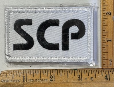 SCP Foundation Logo Hook Loop White Patch Secure Contain Protect Universe