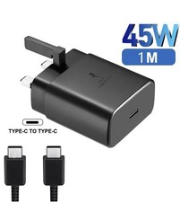 For Samsung Galaxy S22 S23 S24 Ultra Speed 25W Super Fast Charger Plug & Cable