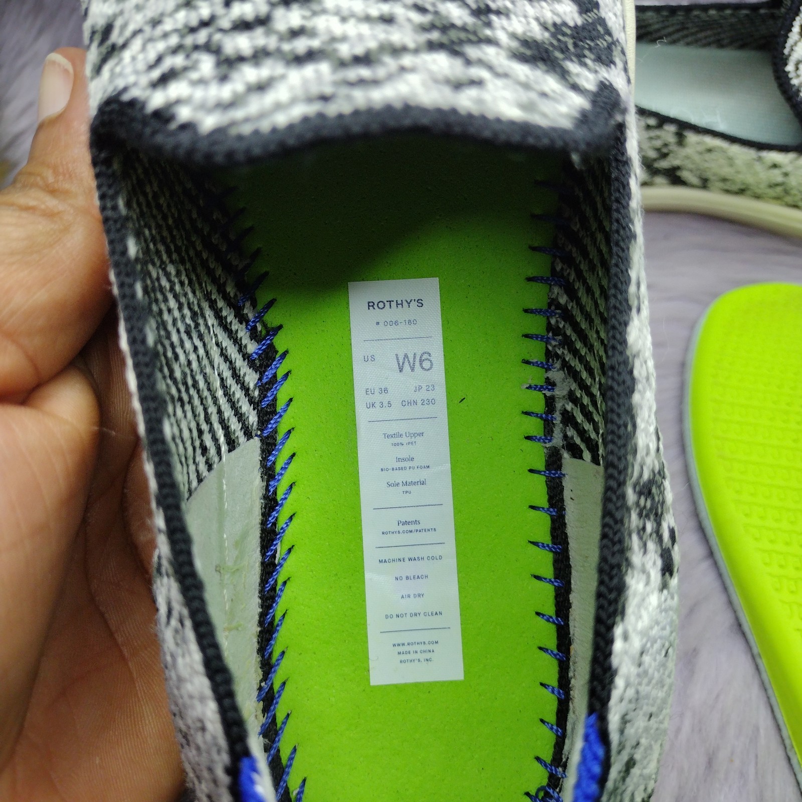 Rothy's The Original Slip On Sneaker Python Snake… - image 8