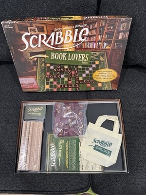 *New With Box* Scrabble For Book Lovers Rare Board Game 100% Complete Excellent