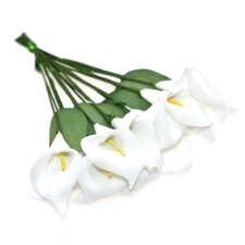 Artificial Mini Calla Lily Flower Heads, Fake Floral Bouquet Head for Crafts ...